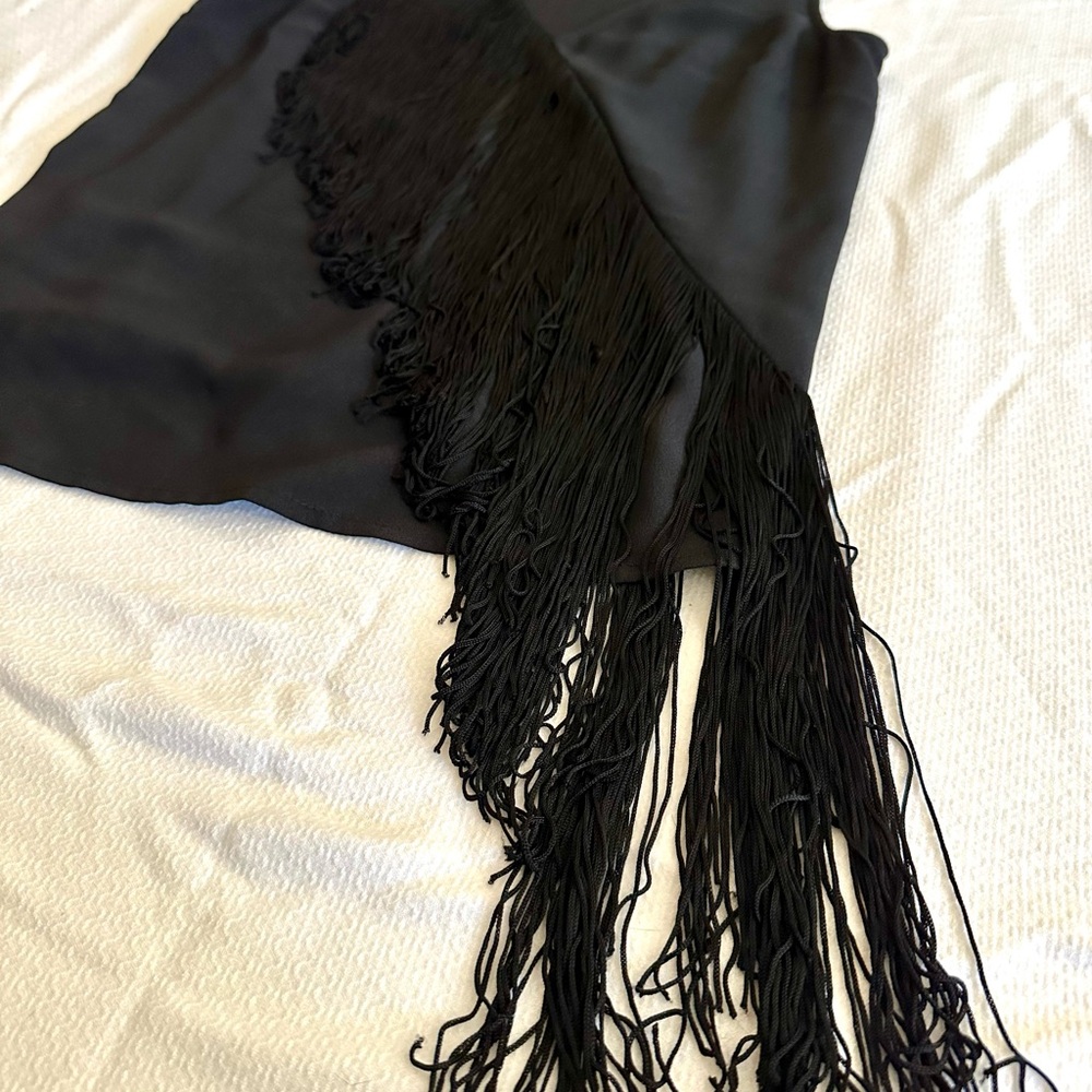 Trouvé Women’s Black Fringe‎ Top - Picture 3 of 6